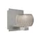 Besa Lighting Keno Vanity, Smoke Sand, Satin Nickel Finish, 1x60W Halogen 1WF-KENOSM-SN - alternate 1